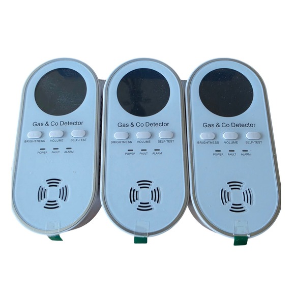 KH168 Other - Lot of 3 KH168 Carbon Monoxide and Gas Detector Plug-In Home Safety Alarm White